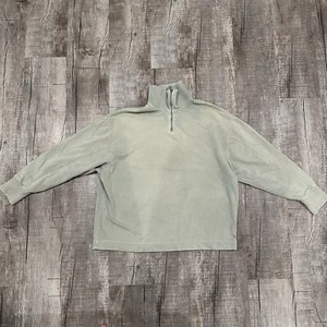 Asos Collusion Oversized Funnel Neck Quarter Zip Pullover Green Women's Size 2 - Picture 1 of 9