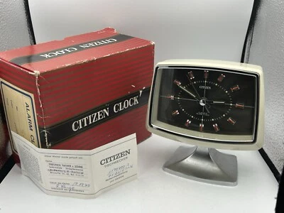 Citizen Alarm Clock Retro Design VINTAGE 1970er Tischuhr Wecker Handaufzug OVP - Bild 1 von 4