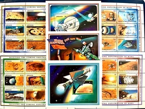 Grenada 1999-2005 / Exploration of Mars Stamps / Complete Set of 7 Sheets / MNH - Picture 1 of 2