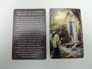 OUR DAME OF LOURDES GEBET FÜR HEILUNG (Menge 2 laminierte katholische Gebetskarten - Bild 1 von 1