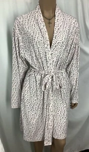 Dream Lover Robe Womens XL Pink Gray Leopard Print Pockets Tie TMH250209/TB3 - Picture 1 of 9