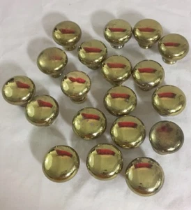 19 Brass Shell Knob Drawer Pull Distressed Furniture Restoration Used - Picture 1 of 5