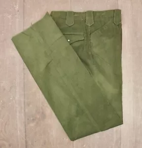 Men's VTG NOS 1960s 1970s Green Corduroy Western Pants 30" 60s 70s - Picture 1 of 6