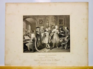 THE RAKES PROGRESS PROFESSORS 1833 WILLIAM HOGARTH ANTIK STAHLSTICH ENGRAVING 1 - Bild 1 von 6