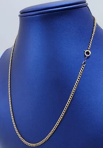 Vintage 14k 18in 2.6mm Curbed Link Chain 8.5g - Picture 1 of 7
