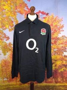 England Rugby 2011 Shirt XL Union black long sleeve 100% cotton UK men's size XL - Picture 1 of 11