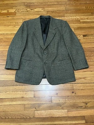 Chaqueta Blazer Daniel Hechter Para Hombres Talla 46R Negro Dorado Pata de Gallo Lana Abrigo Deportivo Foto 1 de 4