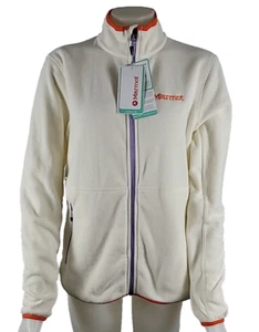 NWT - Marmot Womens ROCKLIN FULL ZIP Off White Fleece Jacket Sz Medium - Picture 1 of 5