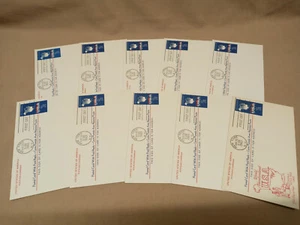 Cartoline USPS - EMISSIONE PRIMO GIORNO - Lotto di 10 con SCHEDE DI RISPOSTA UY19 (PCFD-UY19) - Foto 1 di 3