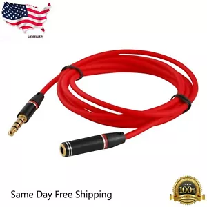 4FT 3.5mm 4-Pole AUX Extension Cable Stereo Audio Headphone Male to Female - Picture 1 of 1