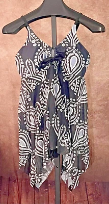 Mujeres Nuevo sin Etiquetas Negro Una Pieza Paisley Vestido de Baño Traje de Baño XL Traje de Baño Asimétrico Foto 1 de 4