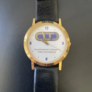 Vintage Image Uhren Continental Lawyers Title Company Uhr ungeprüft wie Leder - Bild 1 von 10