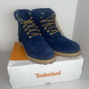 Stivali Timberland x AE indaco scamosciati 6" classici blu navy taglia 12 - Foto 1 di 7