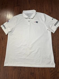 Polo New England Patriots Nike XL bianca logo NFL sul campo Dri Fit uomo - Foto 1 di 8
