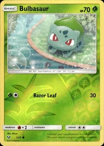 Pokemon Reverse Holo Bulbasaur Shining Legends 1/73 LP - Picture 1 of 2