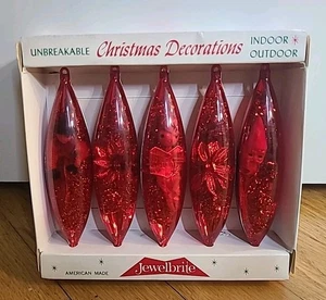 Diorama natalizio vintage Jewelbrite decorazioni Babbo Natale angelo pupazzo di neve - 5 in scatola originale - Foto 1 di 20