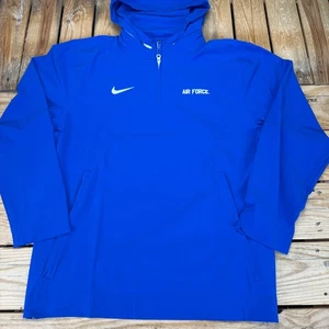 Nike Air Force Falcons 2024 Sideline Coach Hoodie Jacket Men’s Large Blue NWOT - Picture 1 of 8