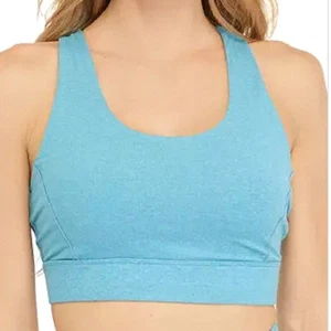 Zelos Low Impact Twisted Back Sport-BH transparent blau Größe Medium neu mit Etikett - Bild 1 von 4