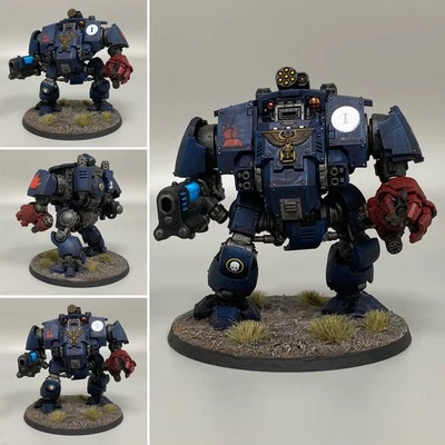 REDEMPTOR DREADNOUGHT SPACE MARINES CRIMSON FISTS WARHAMMER 40K PRIMARIS PAINTED - Image 1 of 4