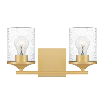 Abner 2-Light Bathroom Vanity Light in Aged Brass - Image 1 of 4