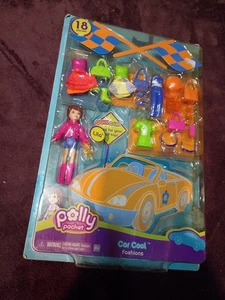 NEU! 2006 Polly Pocket Auto Cool Fashion mit Lila Puppe, Outfits und Zubehör - Bild 1 von 10