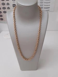 Vintage 9 kt Gold London Import 1990 Punze 45 cm Seil Kette 5 mm breit 9,00 g - Bild 1 von 11