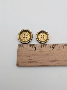 2 BURBERRY "BRIT" Gold Metal Logo Buttons - 0.75" & 0.8" Replace & Repair - Picture 1 of 3