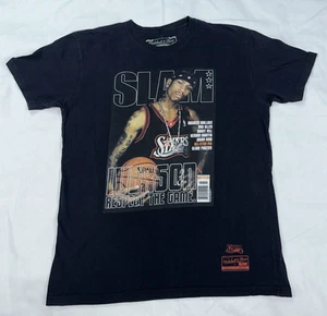 Allen Iverson 76ers Mitchell & Ness Slam Magazine Cover Black Shirt Men's Large - Picture 1 of 14