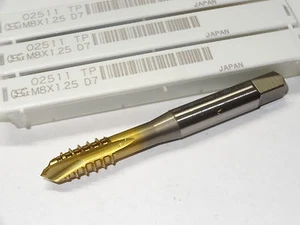 OSG 8mm X 1.25 D7 Metric M8 Spiral Point TiN Coated Interrupted Tap 02511 JAPAN - Picture 1 of 1