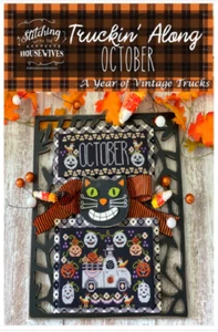 STITCHING WITH THE HOUSEWIVES - Truckin' Along - Oktober - Kreuzstichmuster - Bild 1 von 1