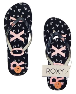 Roxy Simba Love V nautische Flip-Flops-Tangas Pool-Sandalen neu mit Etikett Damengröße 7 - Bild 1 von 4