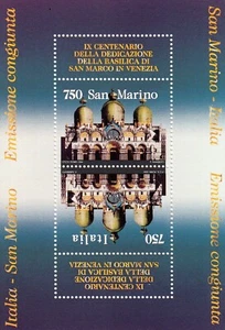 1994 Lotto 3 foglietti nuovi, dedicazione della Basilica di San Marco (BF17) - Foto 1 di 2
