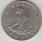 Coin 1971 Gibraltar 25 new pence showing Monkey in extremely fine condition