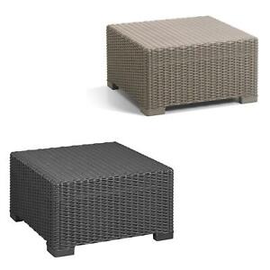 Keter California Outdoor Patio Coffee Table Resin Wicker Pattern 2 Colours