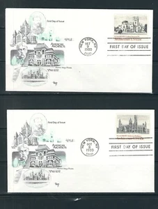 USA SC # 1838-1841 Architecture FDC . Marg Cachet - Picture 1 of 2