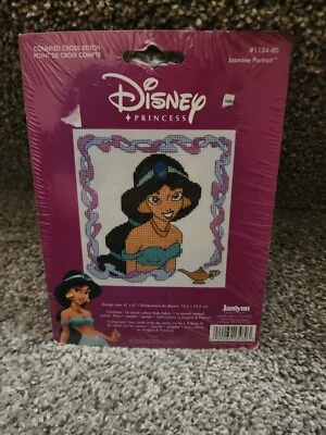 Janlynn Counted Cross Stitch Kit # 1134-80 Jasmine Portrait Disney - Image 1 of 2