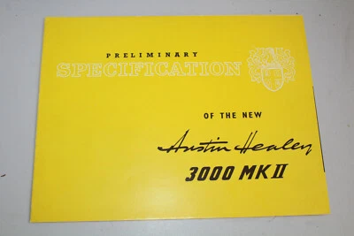 Austin Healey 3000 Mk II Prospetto Brochure/Brochure Inglese #51 - Immagine 1 di 4
