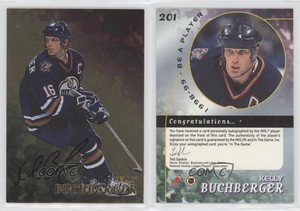 1998-99 ITG Be A Player Gold Auto Kelly Buchberger #201 Auto