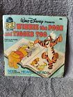 Winnie The Pooh And Tigger Too Book And 7" Vinyl Vintage 1974 Walt Disney