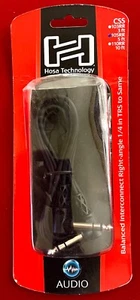 Hosa CSS-105RR 1/4" TRS Right Angle 5 Foot Balanced Interconnect Audio Cable - Picture 1 of 2