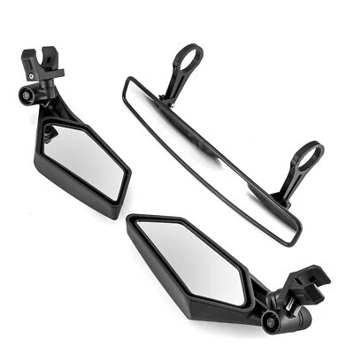 WEISEN Rear Side & Center View Mirrors For Polaris RZR RZR Turbo R/R 4 2022-2025 - Imagem 1 de 4