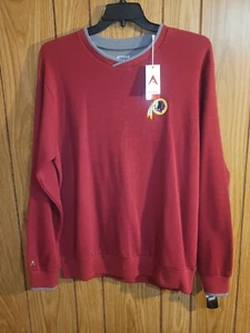 Washington Redskins NWT Deadstock Large Mens Burgundy Embroidered Logo Sweater - Picture 1 of 15