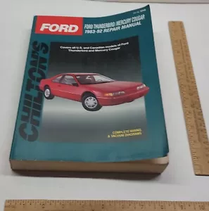 CHILTON'S - FORD - THUNDERBIRD / MERCURY COUGAR - REPAIR MANUAL - 1983-1992 - Foto 1 di 10