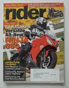 RIDER April 2012 Moto-Guzzi V7 Racer BMW G650GS Sertao Honda CBR1000RR ZX-14R - Photo 1 sur 2