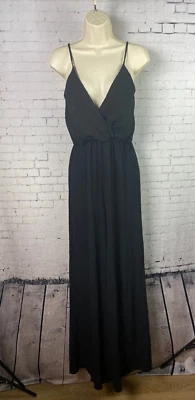 A'GACI 中号女式黑色无袖阔腿连身裤 (AAI) — 第 1/4 张图片