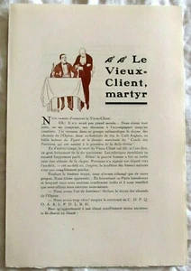MAHIAS Robert LE VIEUX CLIENT MARTYR EO à 800 ex 1920  - Bild 1 von 6