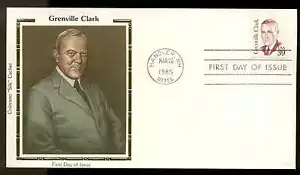 U.S. FDC #1867 Colorano "Silk" Cachet Hanover, NH Grenville Clark - Picture 1 of 1