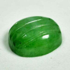 6.50 Ct Natural Green Carving Zambian Emerald GIE Certified Loose Cut Gem 6864