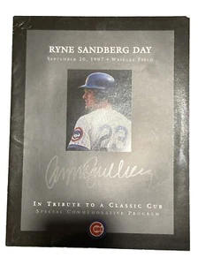 Cubs Special Commemorative Program Plus Portrait. Ryne Sandberg. 1997. - Picture 1 of 2