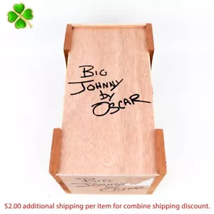 Caja de cigarros de madera vacía Big Johnny de Oscar Valladares 8,75" x 5" x 4,75" - Imagen 1 de 12